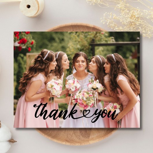 の結婚Bridesmaid Thank You Photo ポストカード