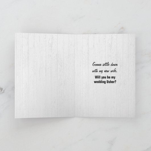 の結婚Buck Usher要求 招待状 (内部)