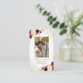 の結婚Burgundy Photo Registry挿入カード(GB) エンクロージャーカード (スタンド正面)