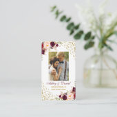 の結婚Burgundy Photo Registry挿入カード(GB) エンクロージャーカード (スタンド正面)