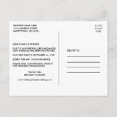 の結婚Canopy Burgundyフローラの日付の変更 ポストカード (裏面)