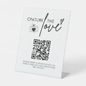 の結婚Capture The Love Photo共有QRコード記号 台座サイン (正面)