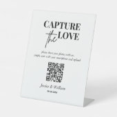 の結婚Capture The Love Photo共有QRコード 台座サイン (正面)