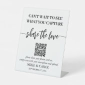 の結婚Capture The Love Photo共有QRコード 台座サイン (正面)