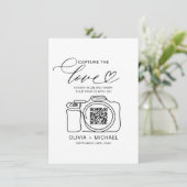 の結婚Capture The Love QR Code Photo共有 エンクロージャーカード (スタンド正面)