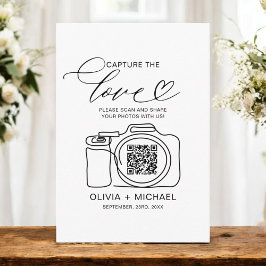 の結婚Capture The Love QR Code Photo共有 エンクロージャーカード
