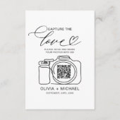 の結婚Capture The Love QR Code Photo共有 エンクロージャーカード (正面)