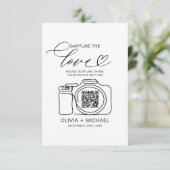 の結婚Capture The Love QR Code Photo共有 エンクロージャーカード (スタンド正面)