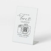 の結婚Capture The Love QR Code Photo共有 台座サイン (正面)