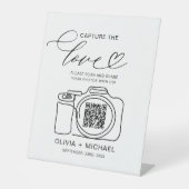 の結婚Capture The Love QR Code Photo共有 台座サイン (正面)