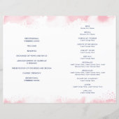 の結婚CEREMONYハンドレターピンクの水色 (裏面)