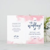 の結婚CEREMONYハンドレターピンクの水色 (スタンド正面)