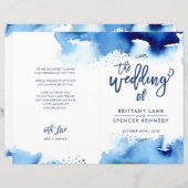 の結婚CEREMONYハンドレターブルー水色 (正面/裏面)