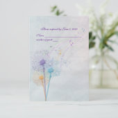 の結婚dandelionと音楽RSVP 出欠カード (スタンド正面)