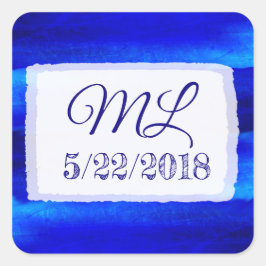 の結婚Date Bride and Groomシール スクエアシール