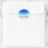 の結婚Date Bride and Groomシール ラウンドシール (バッグ)