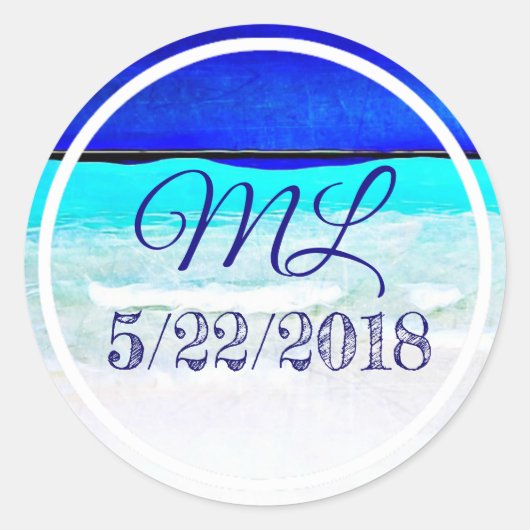 の結婚Date Bride and Groomシール ラウンドシール (正面)