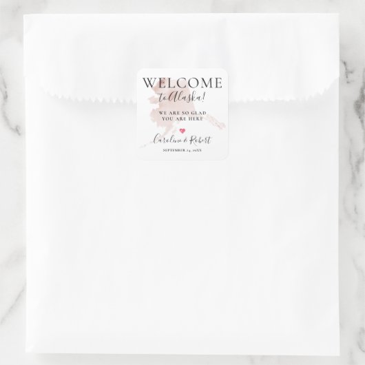 の結婚Destination Welcome Guests Favy スクエアシール (バッグ)