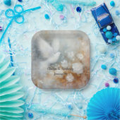 の結婚Doveフローラ紙プレート – カスタマイズ可能 ペーパープレート (パーティー)