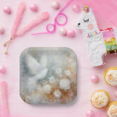 の結婚Doveフローラ紙プレート ペーパープレート (パーティー)