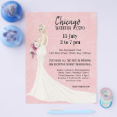 の結婚Expoは背景色を選択 チラシ (シングル)