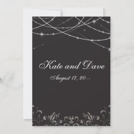 の結婚Fab Black Stringラカッコいいイト 招待状