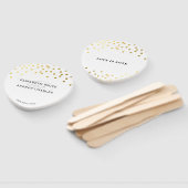 の結婚FANモダンシックなスタイリッシュ金ゴールド紙吹雪 ハンドファン (組立なし)