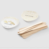 の結婚FANモダン金ゴールドスタイリッシュ紙吹雪mr & mrs ハンドファン (組立なし)