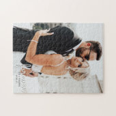 の結婚Forever Names日付写真 ジグソーパズル (横)