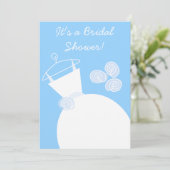 の結婚Gown Blueブライダルシャワー招待 招待状 (スタンド正面)