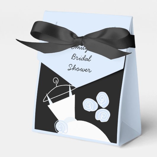 の結婚Gown Blue優勝者ボックス黒い青のテント フェイバーボックス (正面サイド)