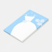 の結婚Gown Blue垂直後付箋 ポストイット (アングル)
