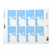 の結婚Gown Blue 'ブライダルシャワー'ラベル ラベル (フルシート)