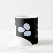 の結婚Gown Blue 'メイド・オブ・オーナー（花嫁付き添い人）'マグブラック コーヒーマグカップ (中央)