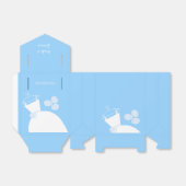 の結婚Gown Blue 'Names'テント フェイバーボックス (折り畳みなし)