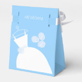 の結婚Gown Blue 'Names'テント フェイバーボックス (裏面サイド)