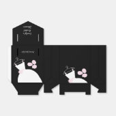 の結婚Gown Pinkの好意ボックス黒のテント フェイバーボックス (折り畳みなし)
