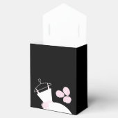 の結婚Gown Pinkの好意ボックス黒のテント フェイバーボックス (オープン)