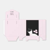 の結婚Gown Pinkの好意ボックス黒ピンクのテント フェイバーボックス (折り畳みなし)