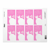 の結婚Gown Pink 'ブライダルシャワー'ラベル ラベル (フルシート)