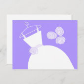 の結婚Gown Purpleはがき（水平） ポストカード (正面/裏面)