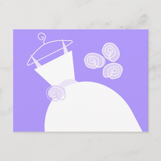 の結婚Gown Purpleはがき（水平） ポストカード (正面)