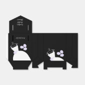 の結婚Gown Purple好意ボックス黒テント フェイバーボックス (折り畳みなし)