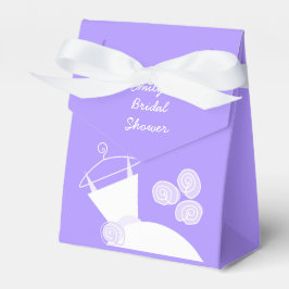 の結婚Gown Purple Favor Boxテント フェイバーボックス