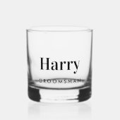 の結婚groomsmen贈り物 ウイスキーグラス (正面)