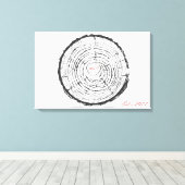 の結婚Guest Book Alternative - Printed Canvas キャンバスプリント (インサイチュ (ウッドフロア))