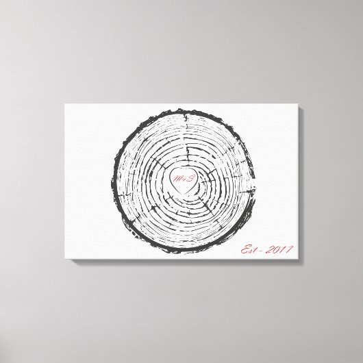 の結婚Guest Book Alternative - Printed Canvas キャンバスプリント (正面)