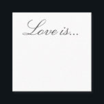 の結婚Guestbook離れ A Note Love Is スクエア名刺<br><div class="desc">基本的な結婚白の「文房具の日」のアドバイスカードは、ゲストブックの代わりに使用する。こ離れのカードを出して客にメッセージを届けてく書れる。</div>
