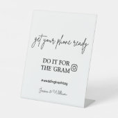 の結婚Instagramハッシュタグ |グラムのために実行 台座サイン (正面)