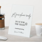 の結婚Instagramハッシュタグ |グラムのために実行 台座サイン (インサイチュ)